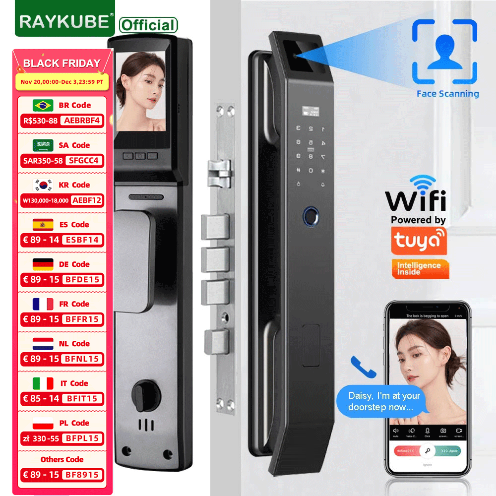 Graded Card Display - RAYKUBE DF14 Tuya WiFi 3D Gesichtserkennung