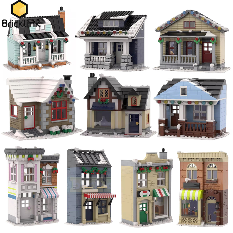 Lego Set Creator - Bricklink Ideen Stadthaus Weihnachten Winter Bungalow