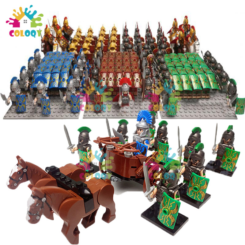 Lego Minifigure Holder - Kinder Spielzeug Römische Legion Bausteine Mittelalterlichen
