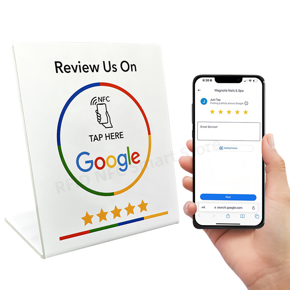 Graded Card Display - NFC Google Bewertungsständer Tischdisplay NFC Tap-Karten-Ständer