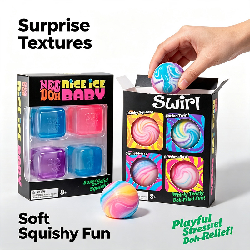 Fidget Cube Original - Needoh Nice Cube Sensory Nice-Sicle Stressabbau-Quetschwürfel