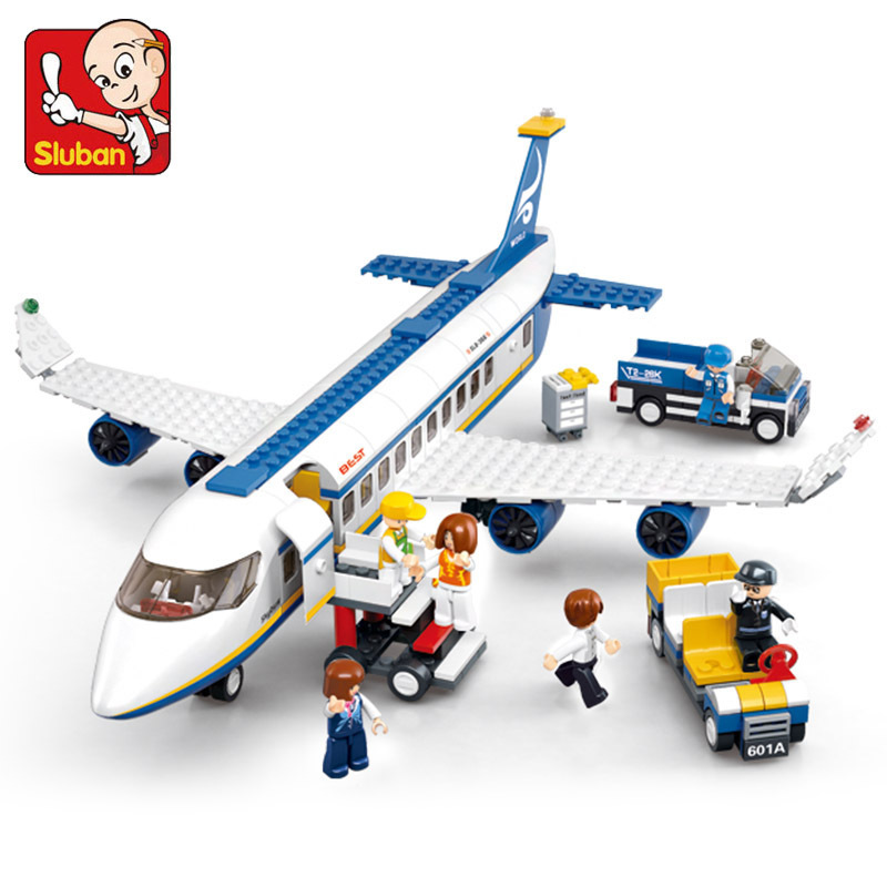 Lego Set Creator - SLUBAN Stadt Luftfahrt Flughafen Flugzeug Passagier