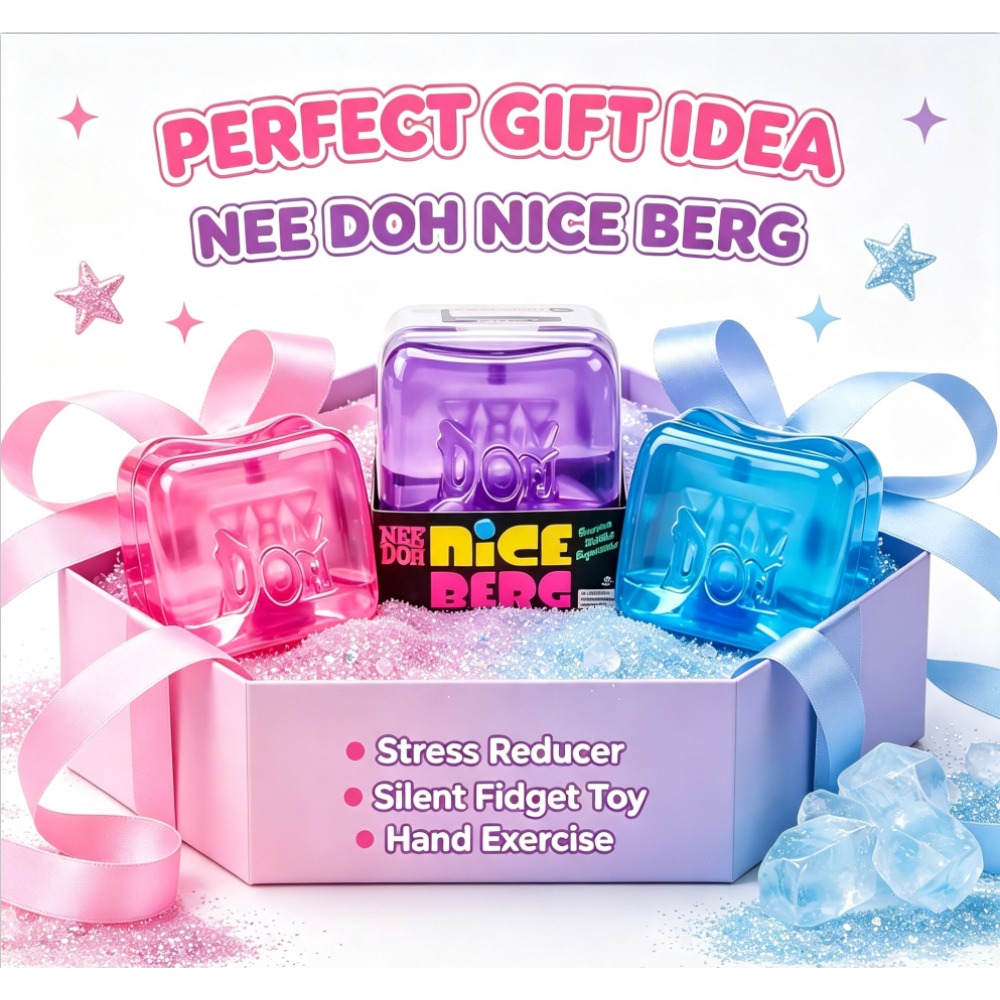 Fidget Cube Original - Schylling Nee Doh Quallen- & Würfel-Quetschspielzeug,